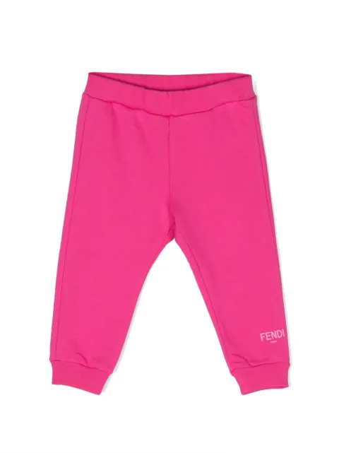 Fendi Kids logo-embossed cotton track pants