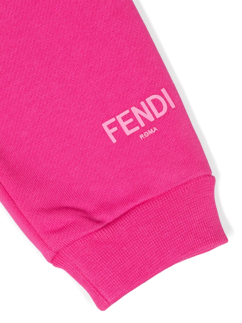 Fendi Kids Trainingsbroek met logo-reliëf Roze