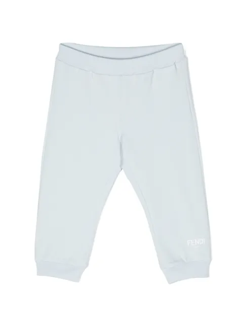 Fendi Kids logo-stamp cotton track pants