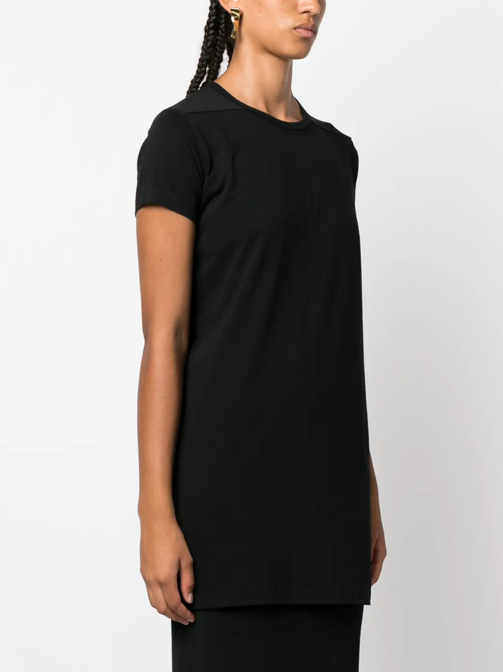 Rick Owens Jersey Thigh-length T-shirt In Black