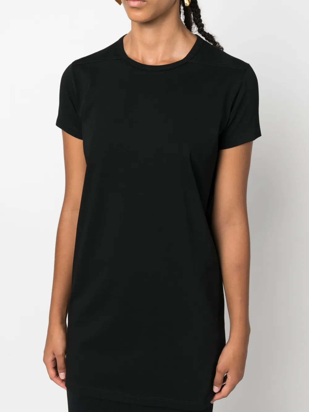 Rick Owens Jersey Thigh-length T-shirt In Black
