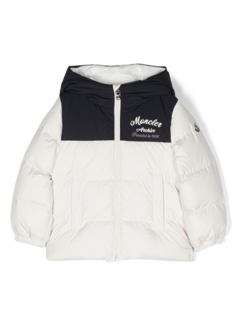 Moncler Enfant logo-embroidered padded jacket