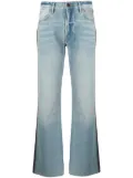 Gauchère two-tone straight-leg jeans - Blue