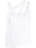 Gauchère Mirror ribbed tank top - White