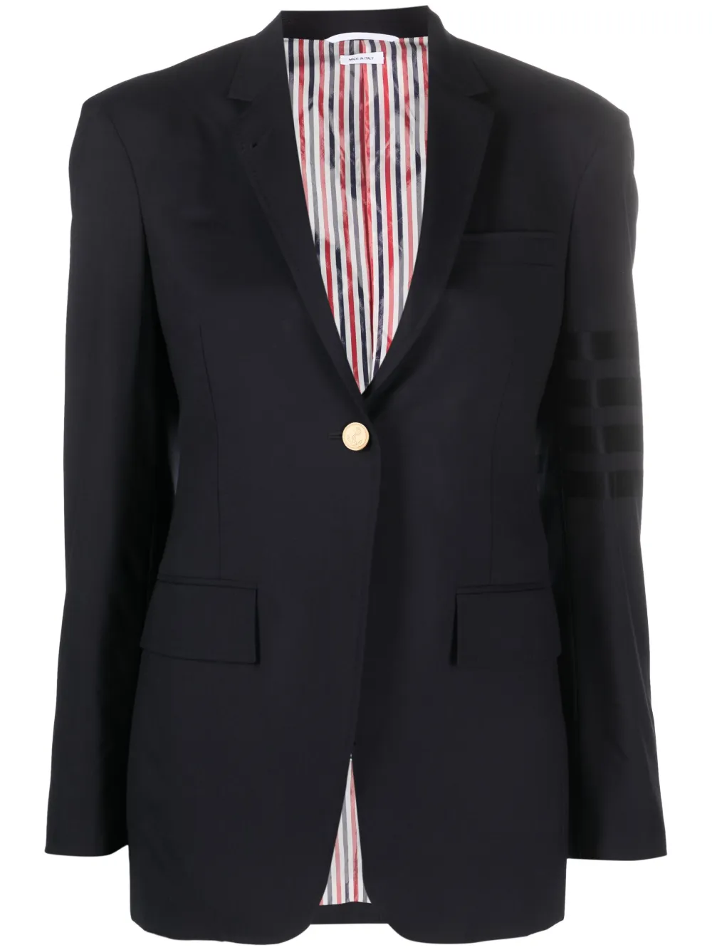 Thom Browne 4-bar Single-breasted Wool Blazer In Blue