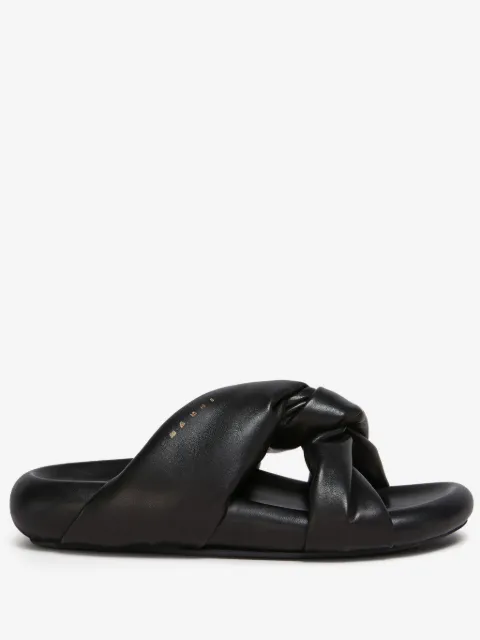 Marni Bubble twist-detail leather sandals