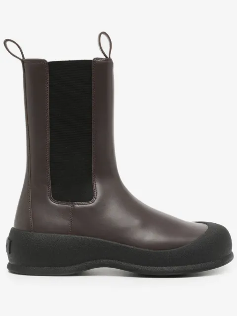 Bally flat leather boots