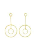 PAULA double-circle drop earrings - Gold