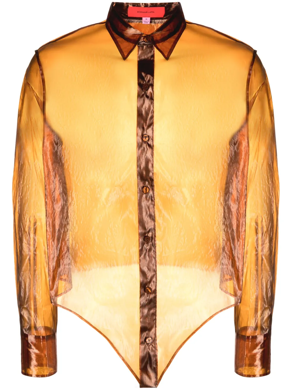 Eckhaus Latta Organza Button Down Shirt - Farfetch