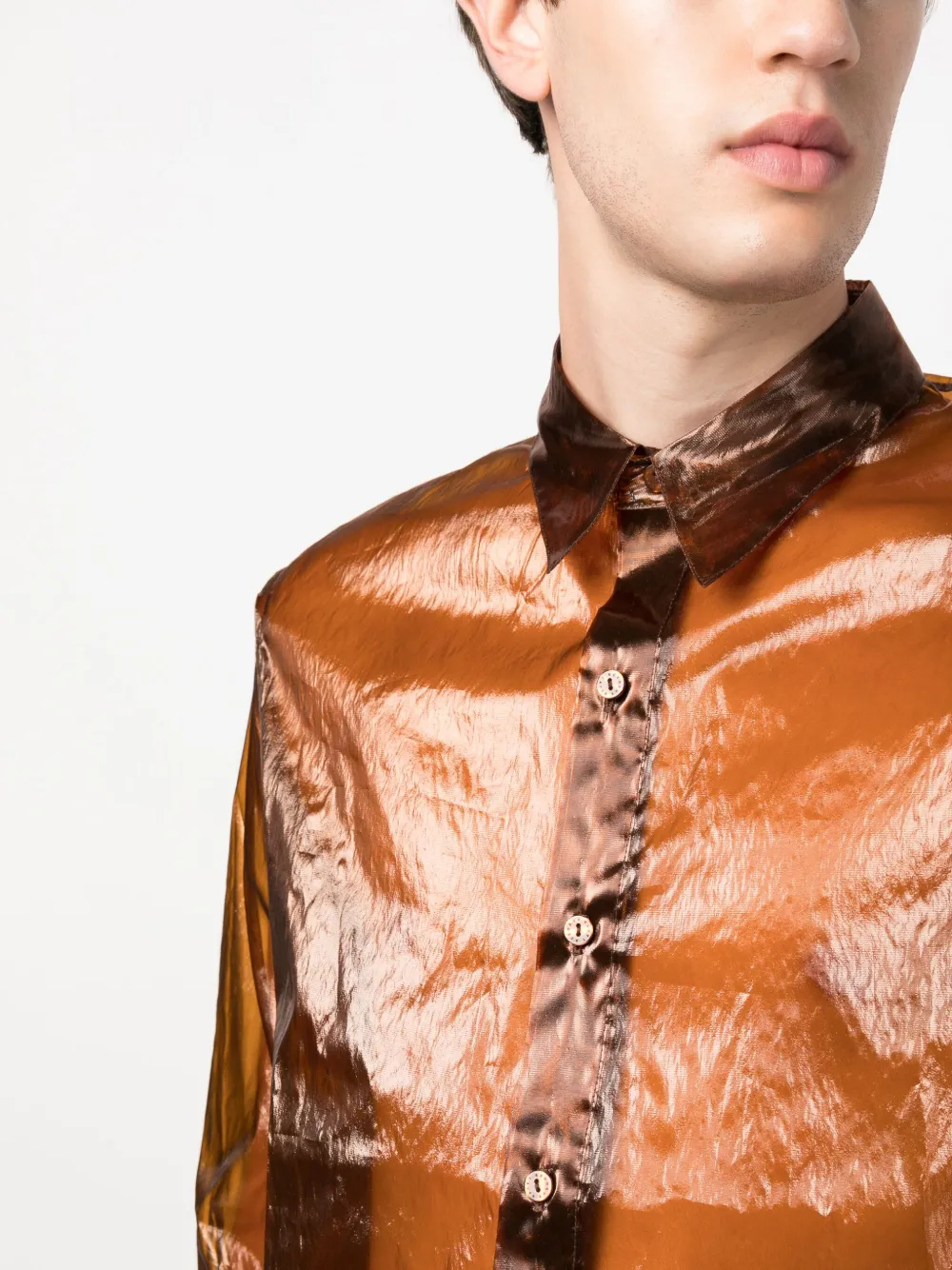 Organza Button Down shirt