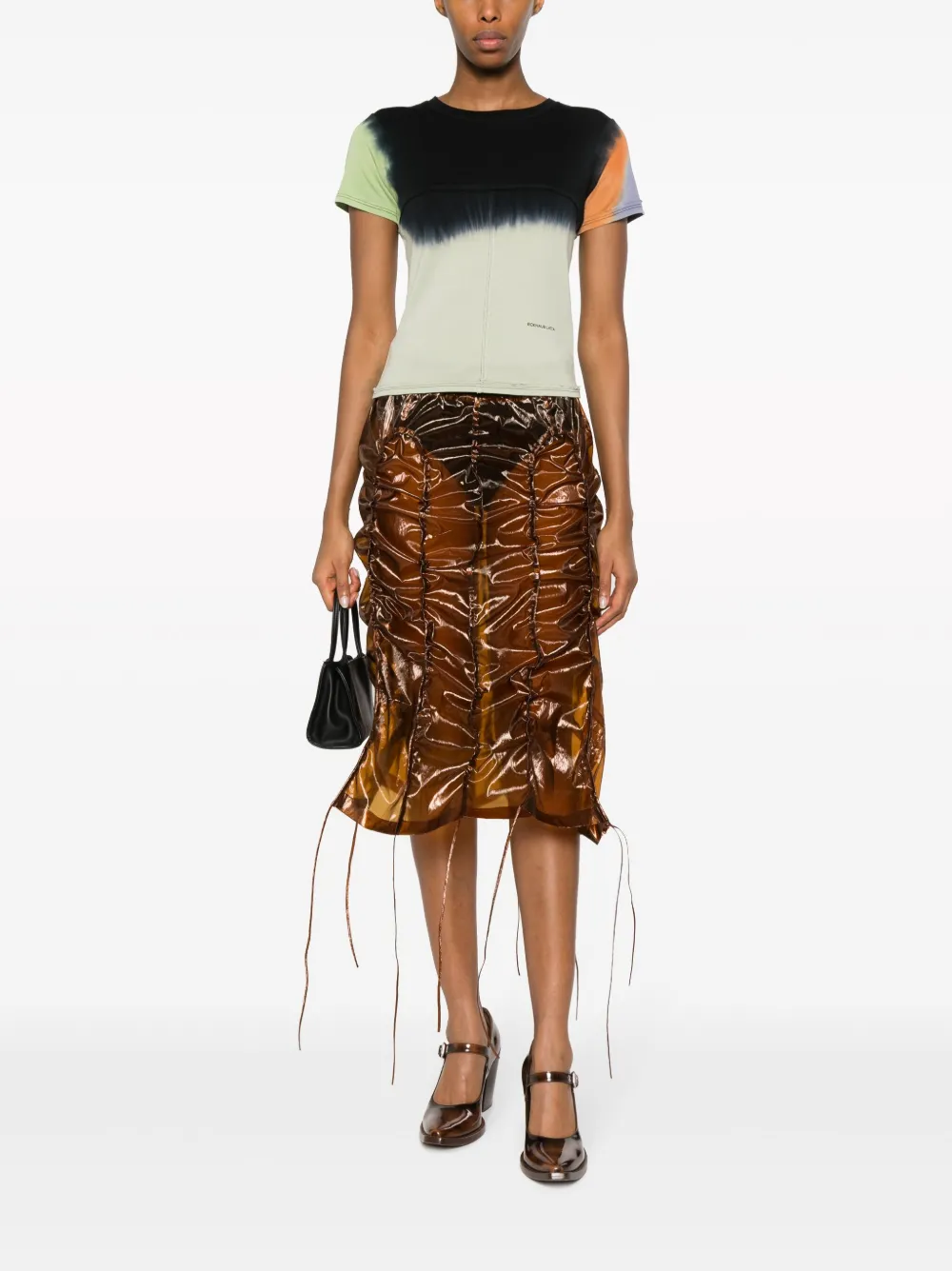 Eckhaus Latta Organza midi-rok - Oranje