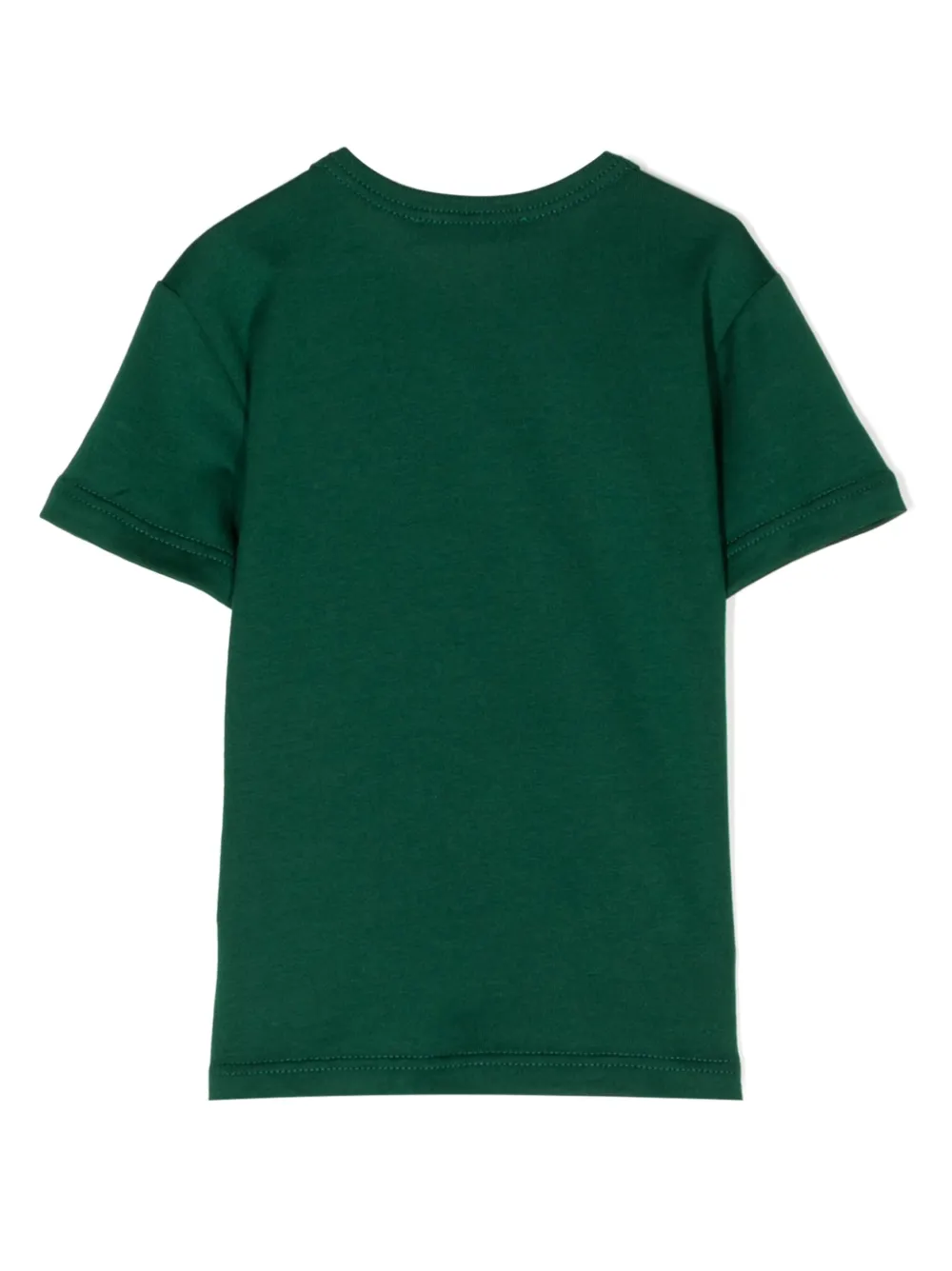 Shop Dolce & Gabbana Logo-plaque Cotton T-shirt In Green