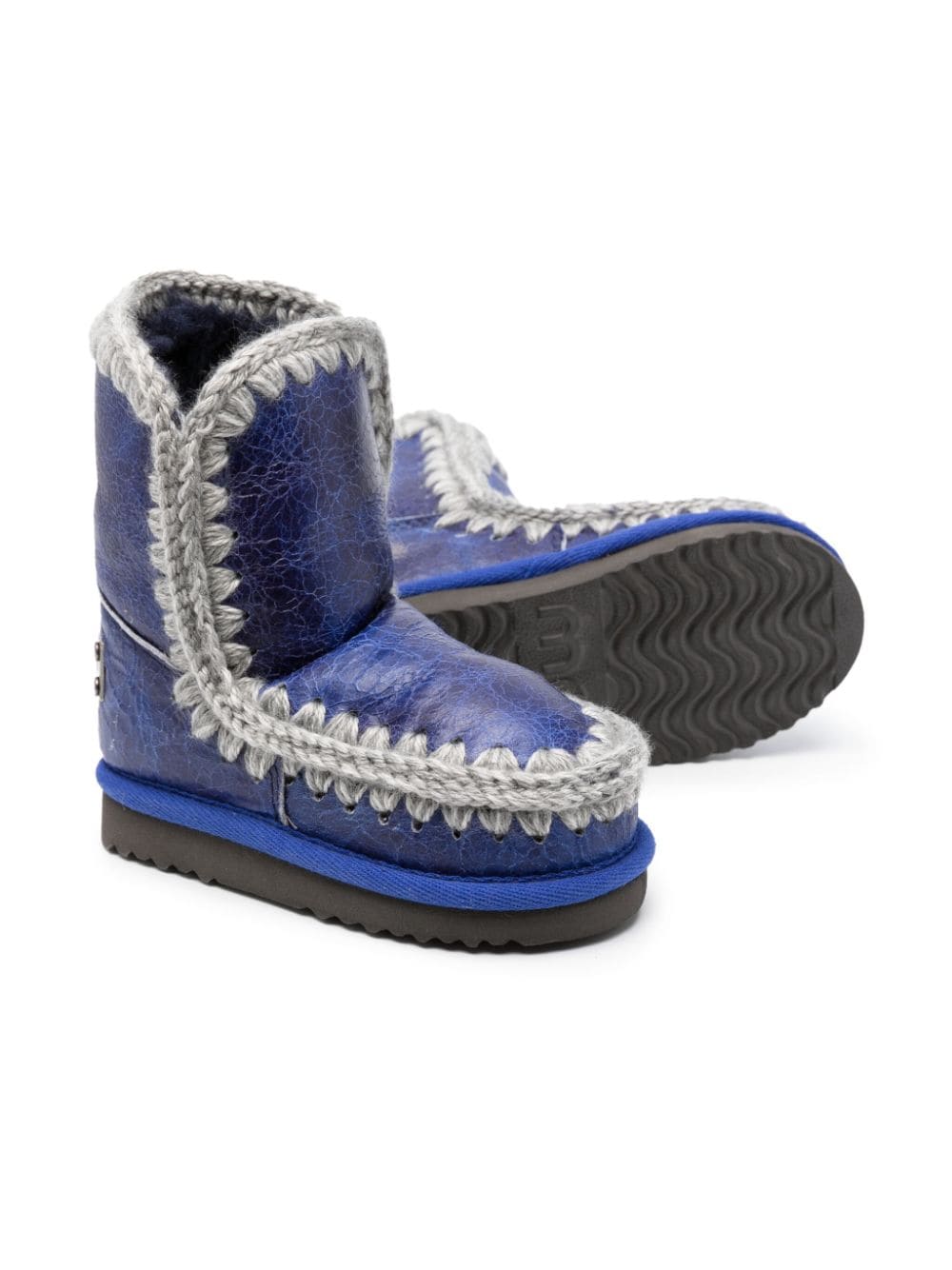 Image 2 of Mou Kids shearling-trim ankle boots