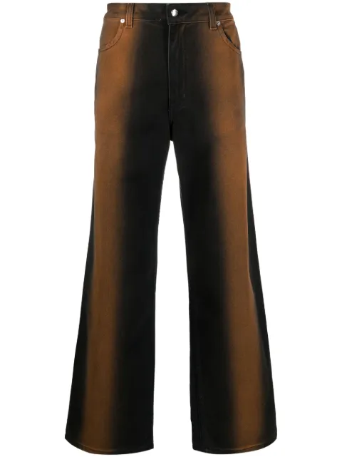 Eckhaus Latta bleached wide-leg jeans