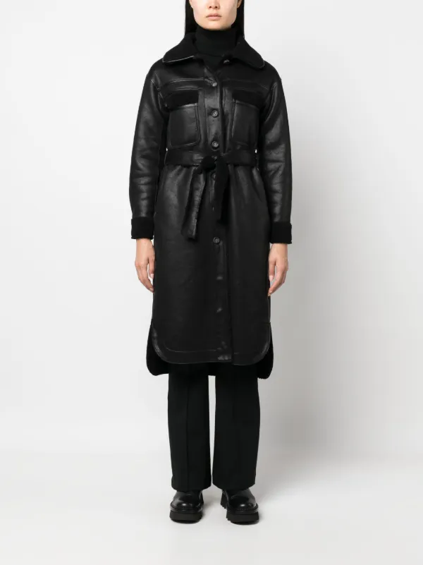 Urbancode Belted Reversible faux shearling Jacket Farfetch