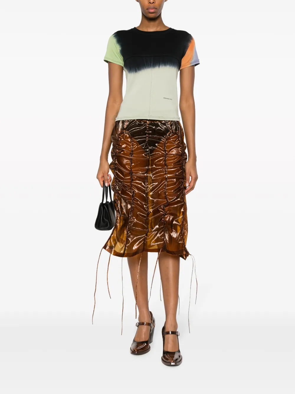 Eckhaus Latta Gelaagd T-shirt - Zwart