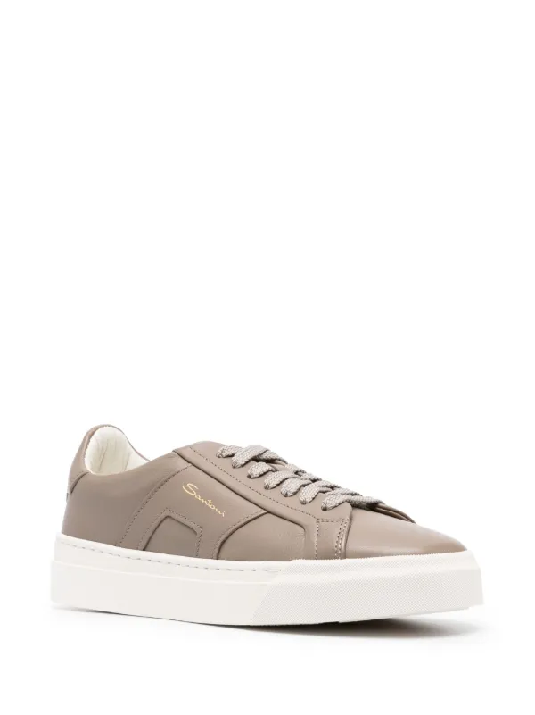 Santoni Gloria Leather Sneakers Brown FARFETCH JO