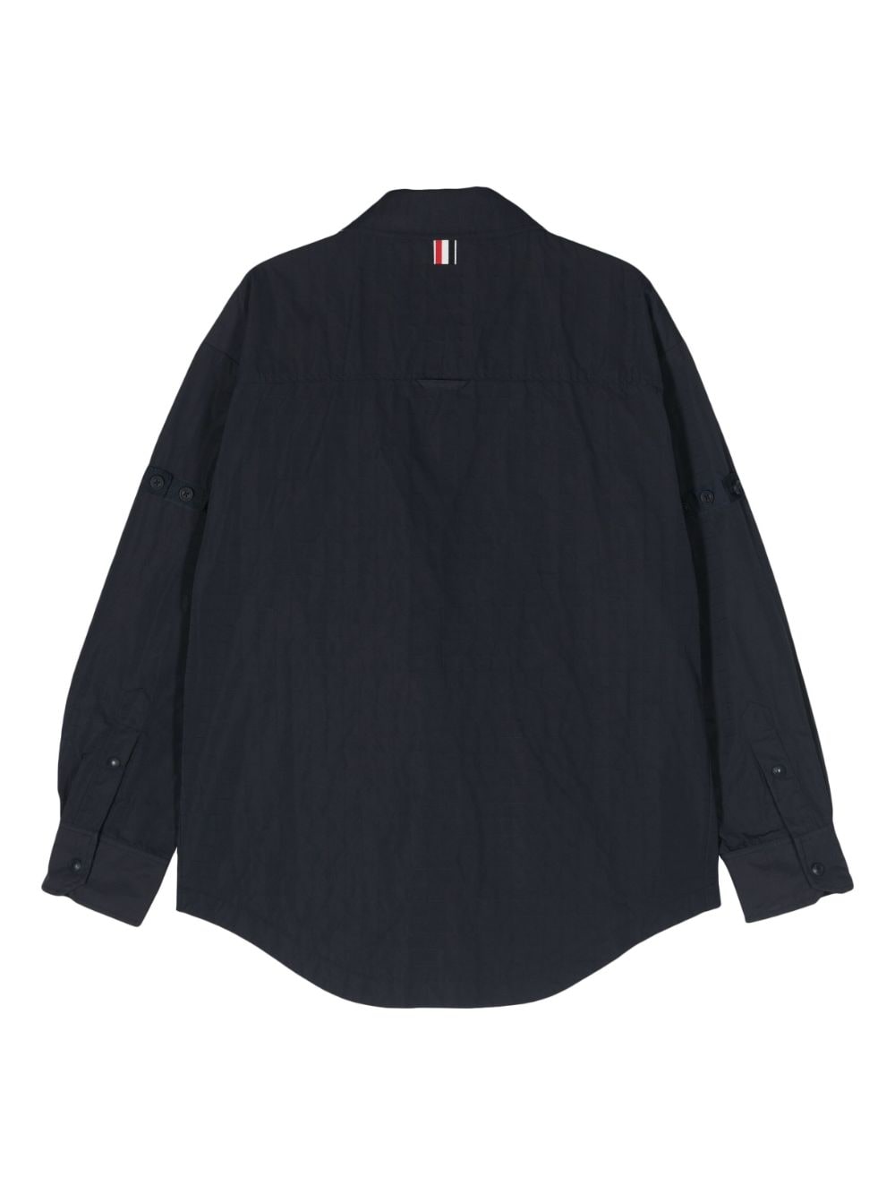 Shop Thom Browne Oversized-collar Ripstop Shirt Jacket In Blue