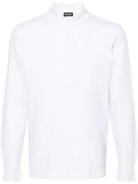Zegna long-sleeve cotton polo shirt