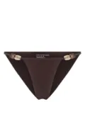 Christopher Esber Crystal Fracture bead-detailing bikini bottoms - Brown