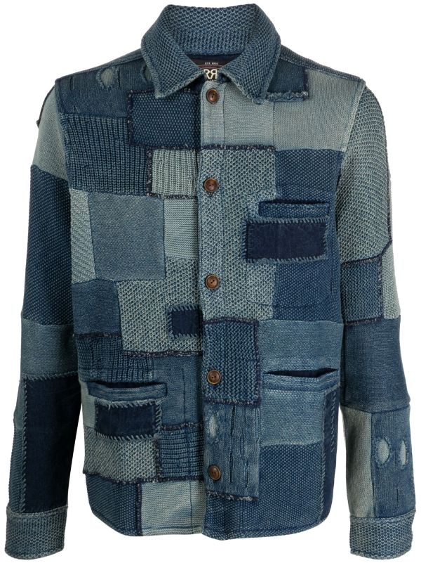 Ralph Lauren RRL Knitted Patchwork Shirt Jacket - Farfetch