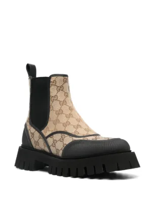 Men's gucci boots with hot sale fur