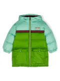Gucci Kids logo-patch coat - Blue