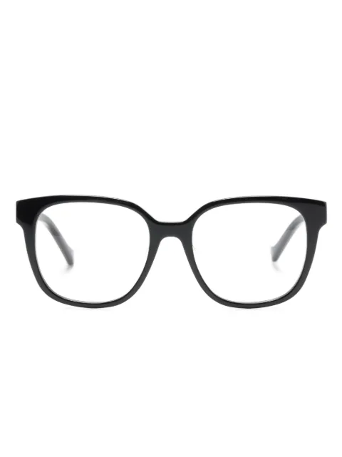 Gucci Eyewear نظارة بإطار مربع وبروش شعار الماركة