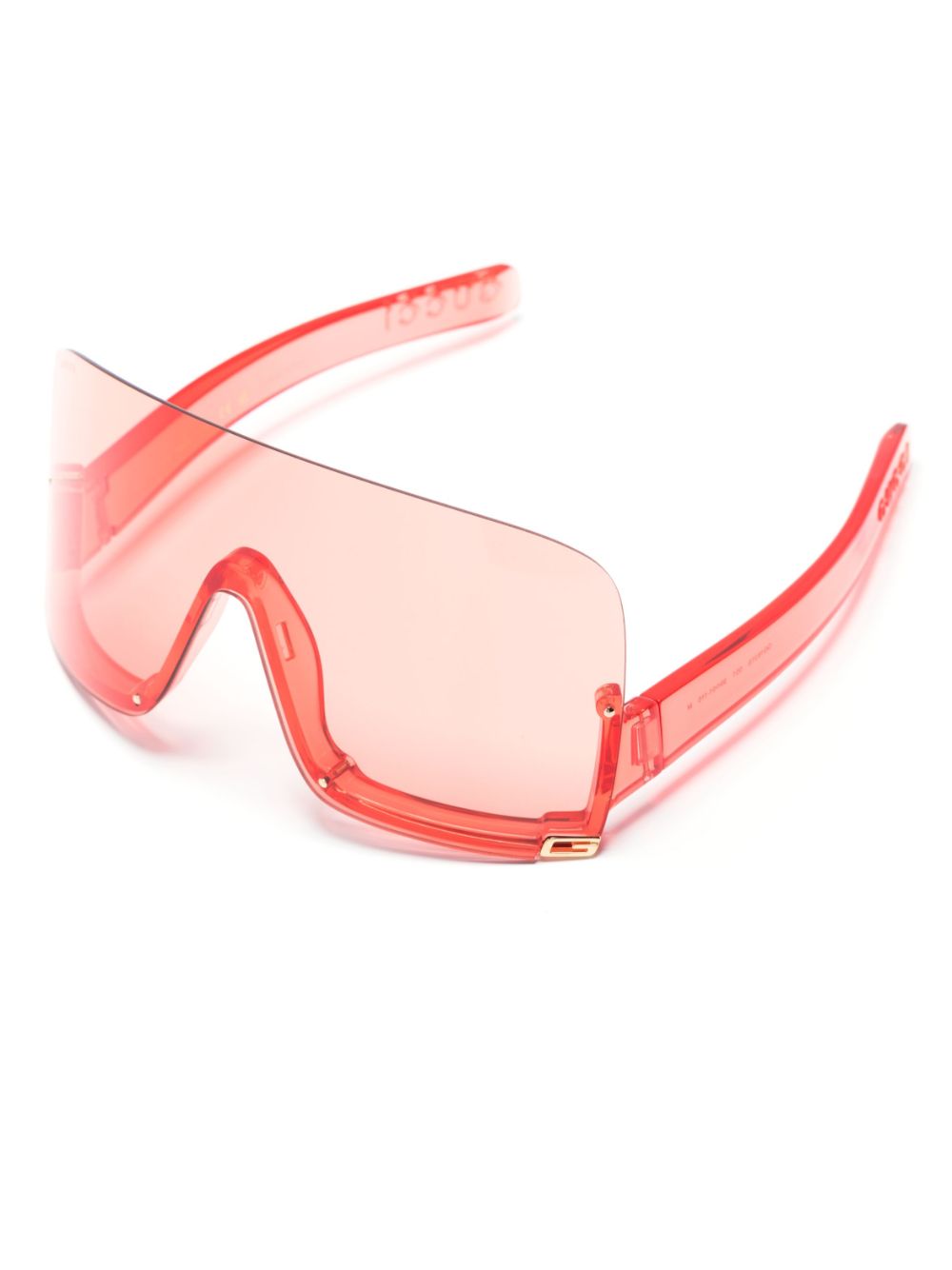 Gucci Eyewear Mask oversized-frame sunglasses - Rood