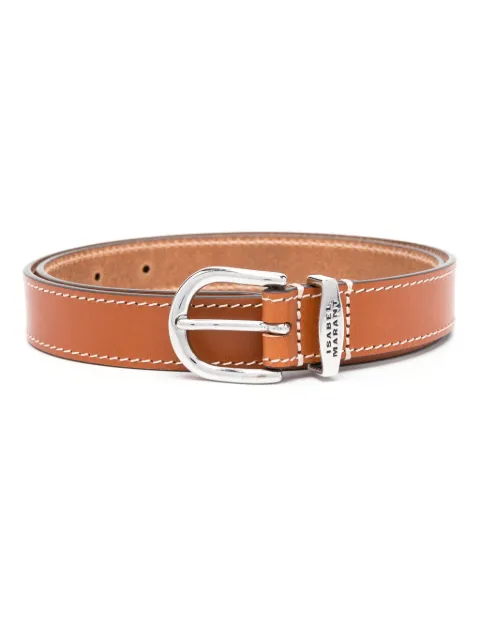 ISABEL MARANT logo-engraved leather belt