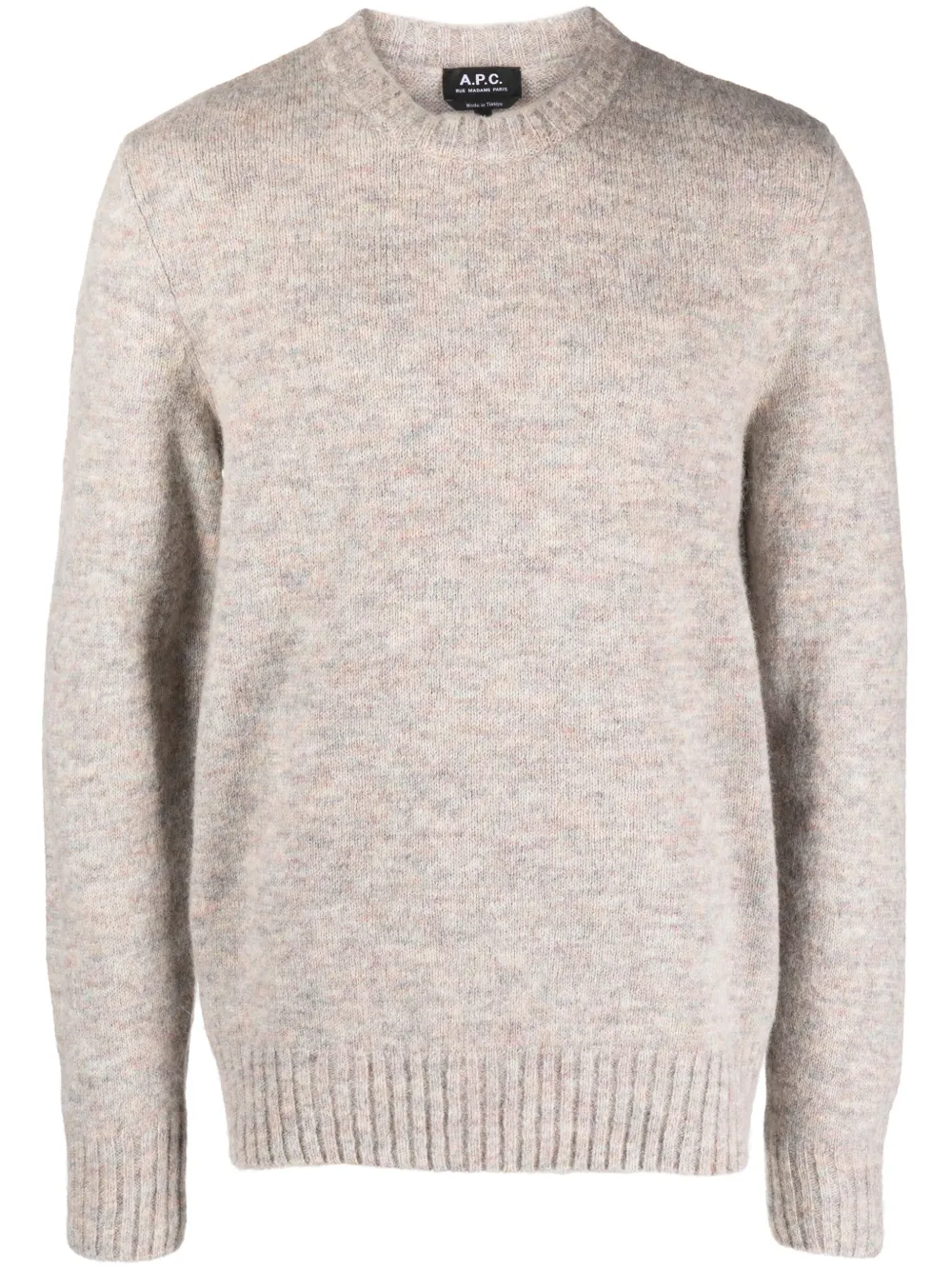 A.P.C. crew-neck wool-blend jumper | Neutrals | Image 1