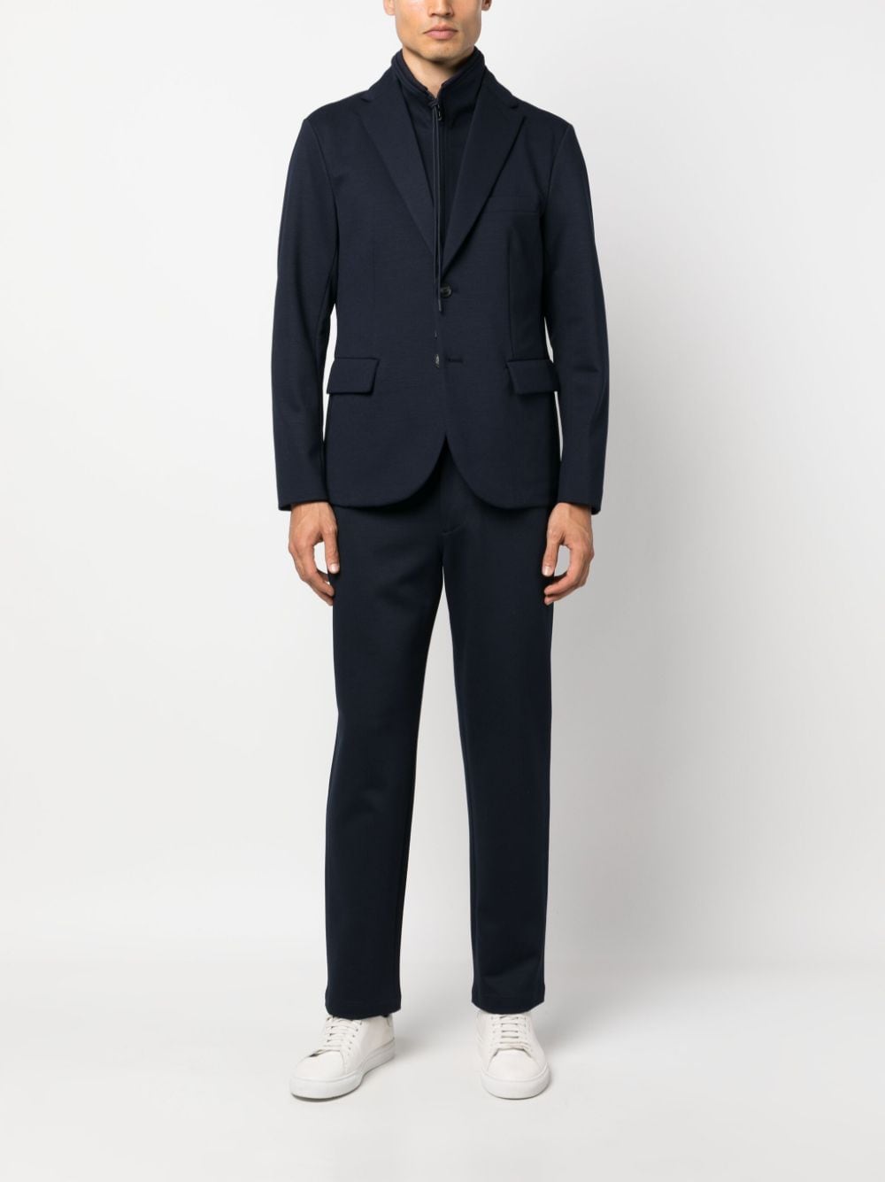 Emporio Armani straight-leg tailored trousers - Blauw