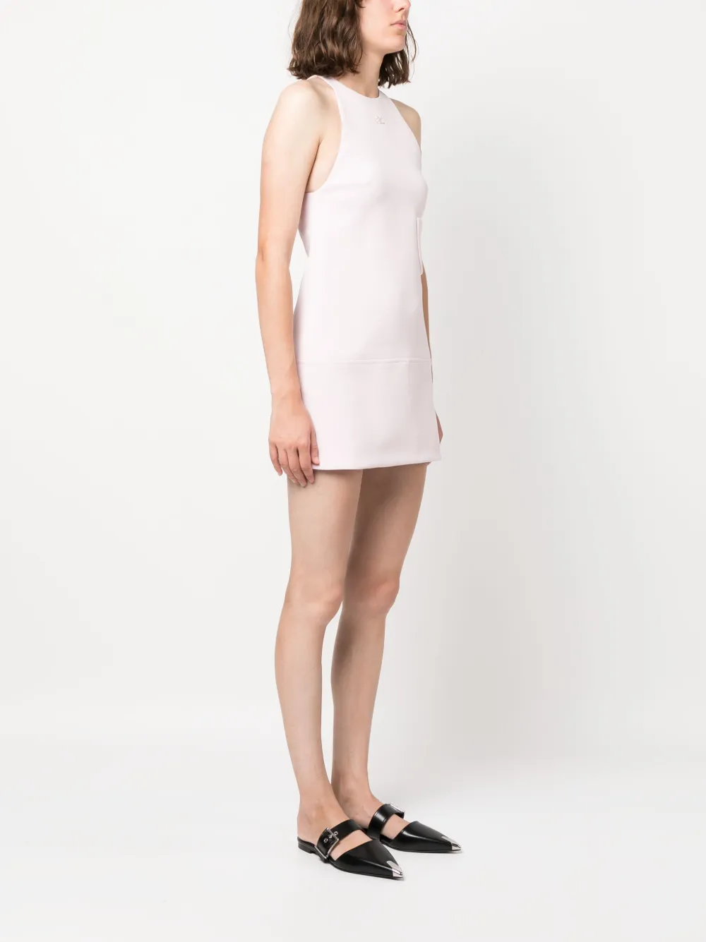 Courrèges Patch-pocket A-line Minidress In Pink