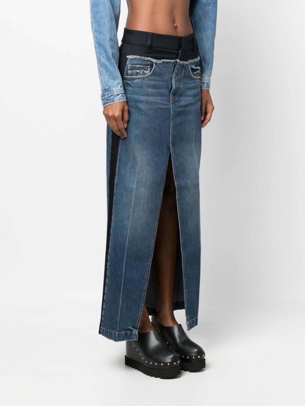 Stella McCartney Panelled Denim Maxi Skirt - Farfetch