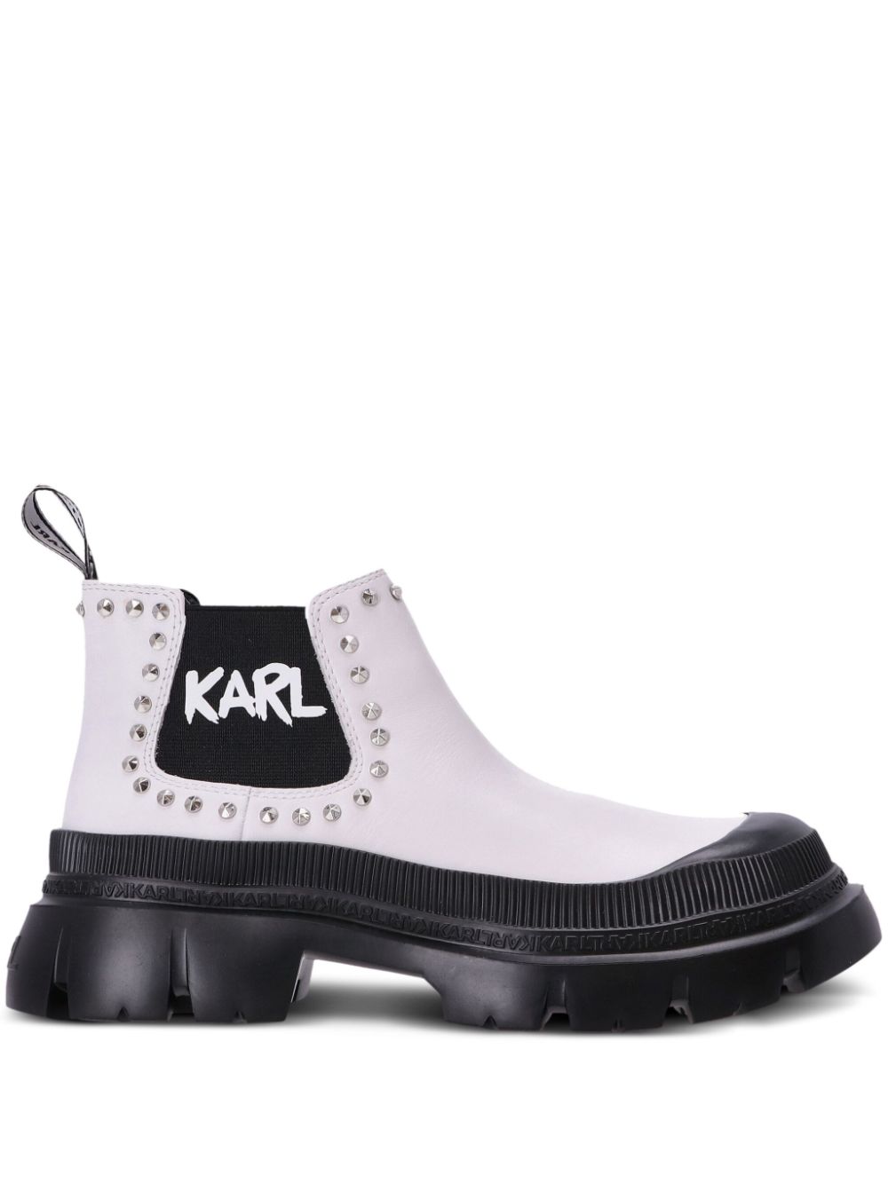 Karl Lagerfeld Trekka Max studded boots - Black