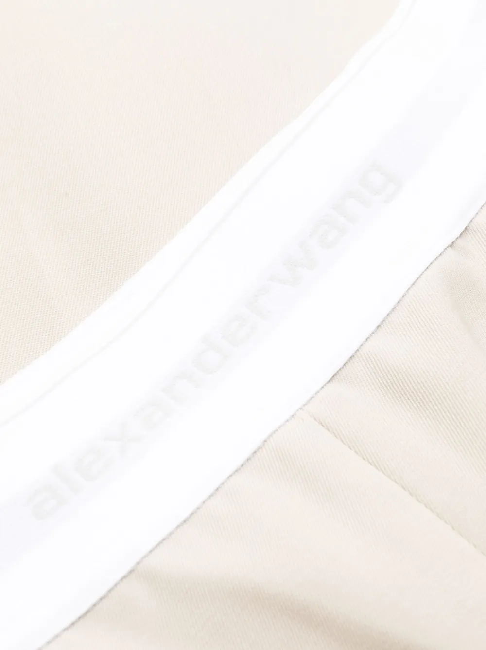 Cheap Off-White logo-waistband straight-leg trousers Women