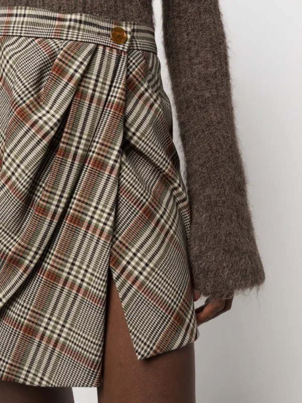 Vivienne Westwood Drunken check pattern Miniskirt Farfetch