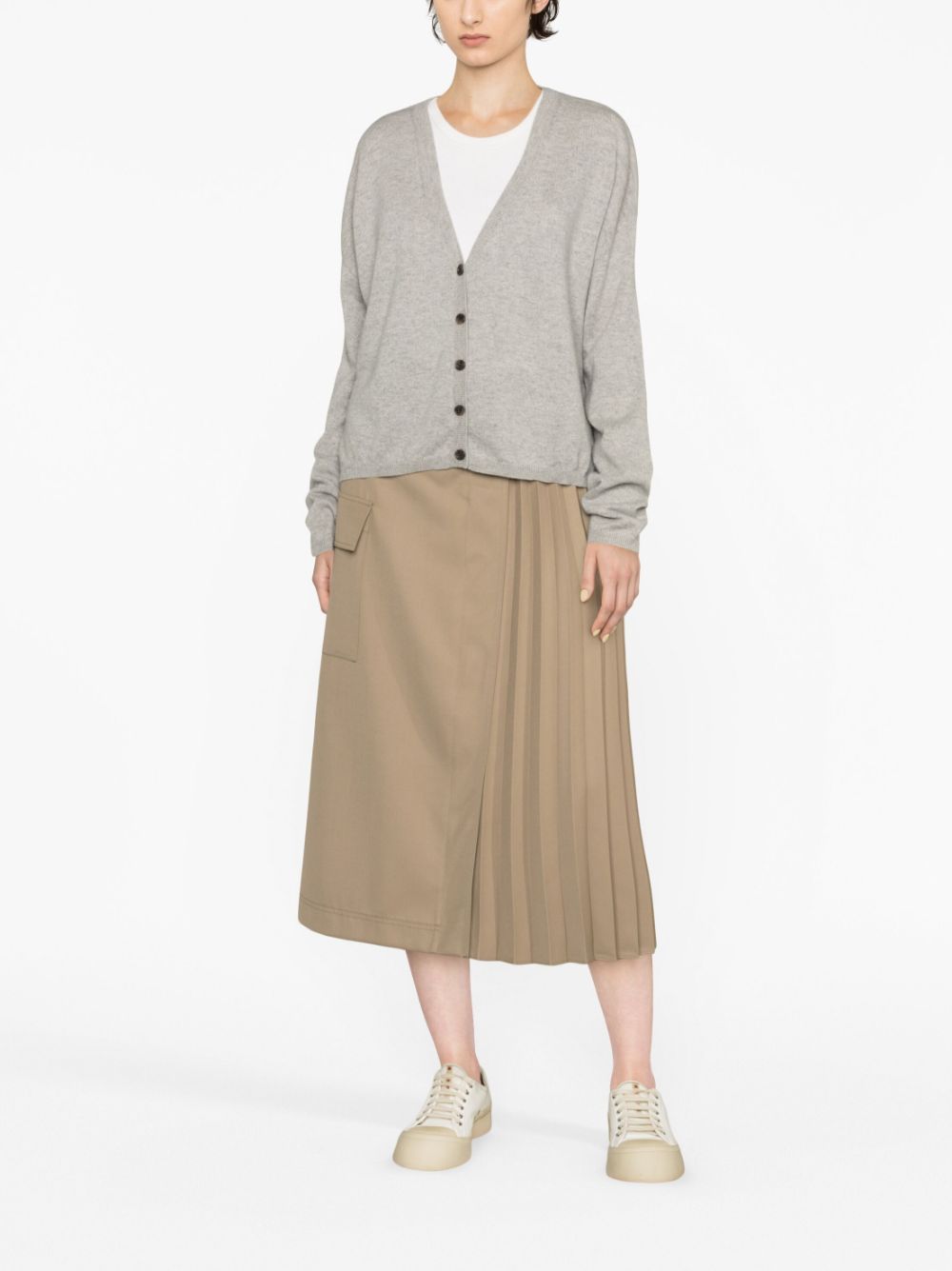 Lisa Yang V-neck cashmere cardigan - Grijs