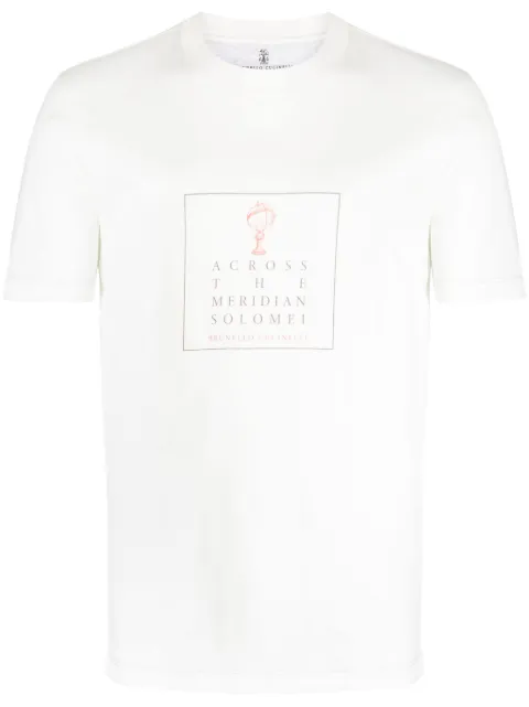 Brunello Cucinelli playera con estampado gráfico