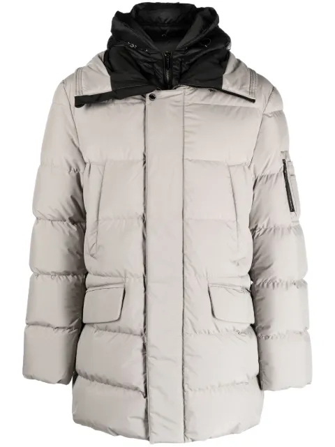 Moorer Davide padded hooded coat