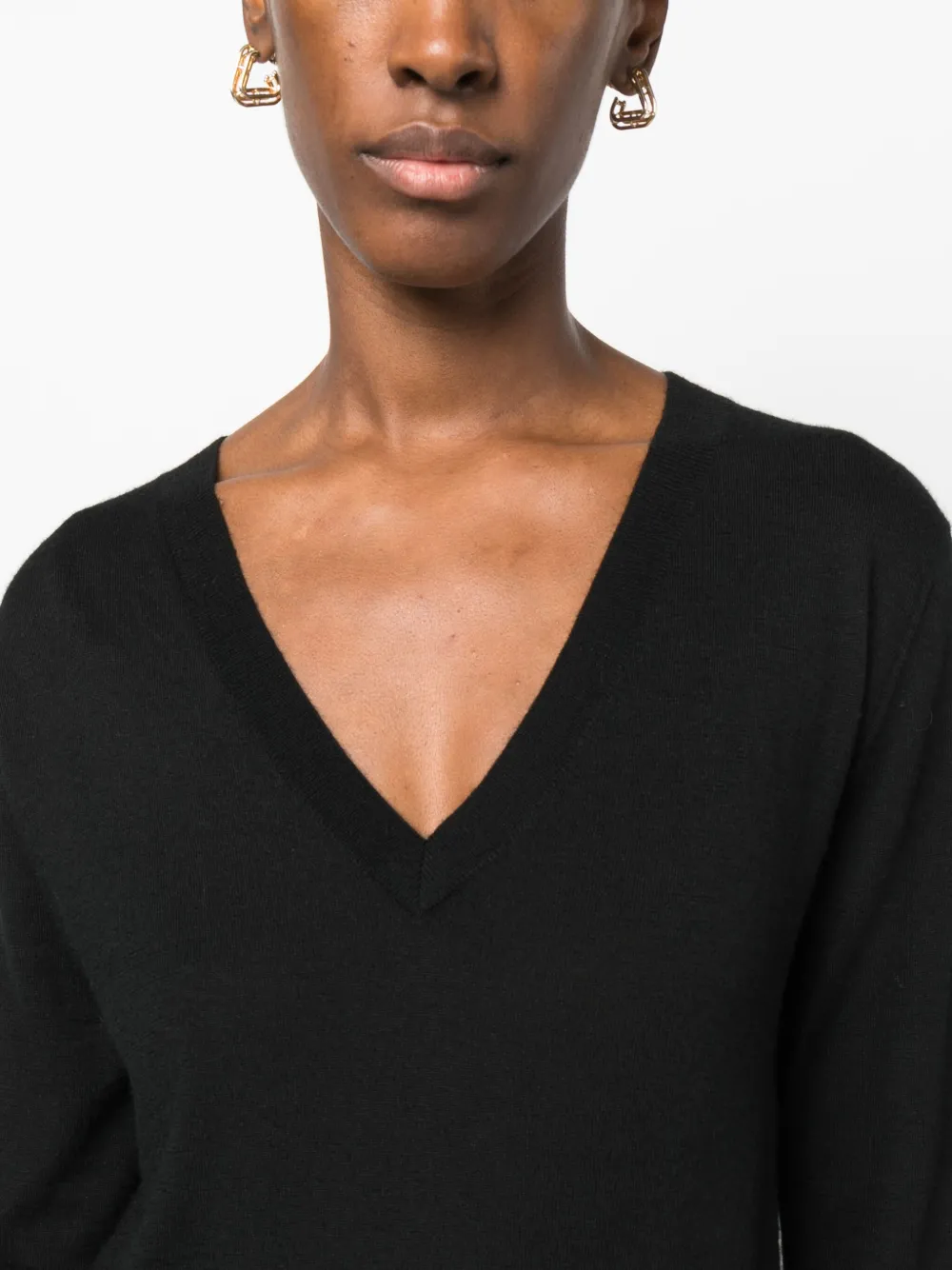 Deep v 2024 neck cashmere sweater