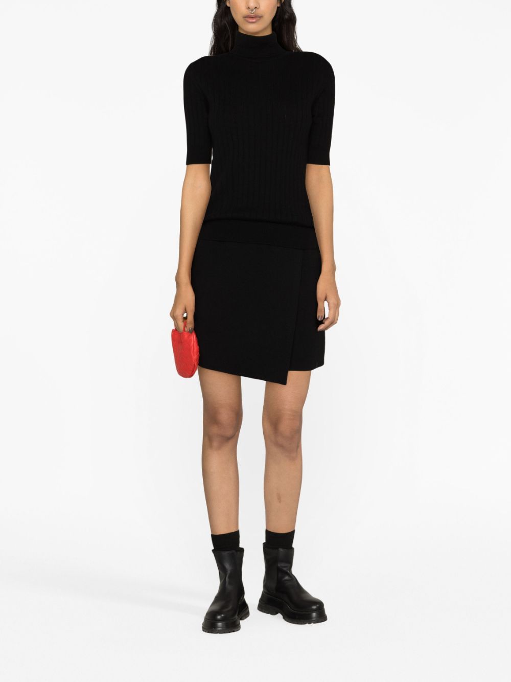 Lisa Yang cashmere knitted mini-dress - Zwart