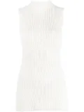 Gauchère open-back ribbed top - Neutrals