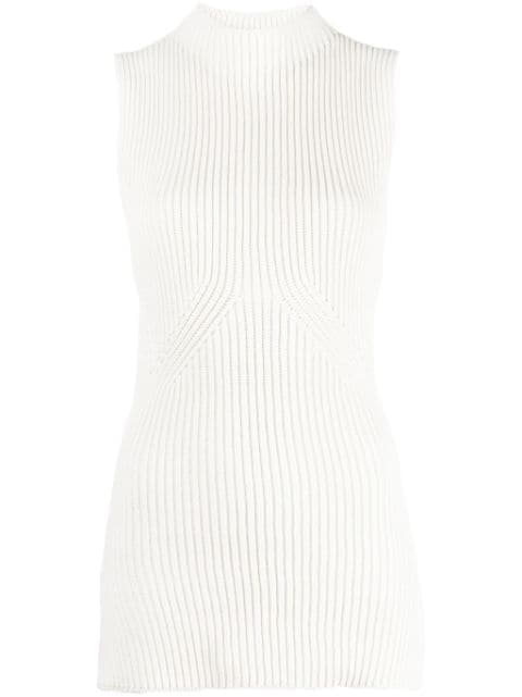 Gauchère open-back ribbed top 