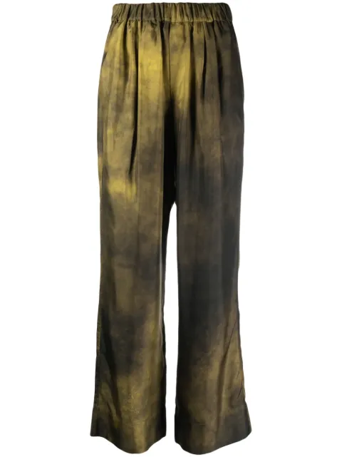 Gauchère abstract-print wide-leg trousers