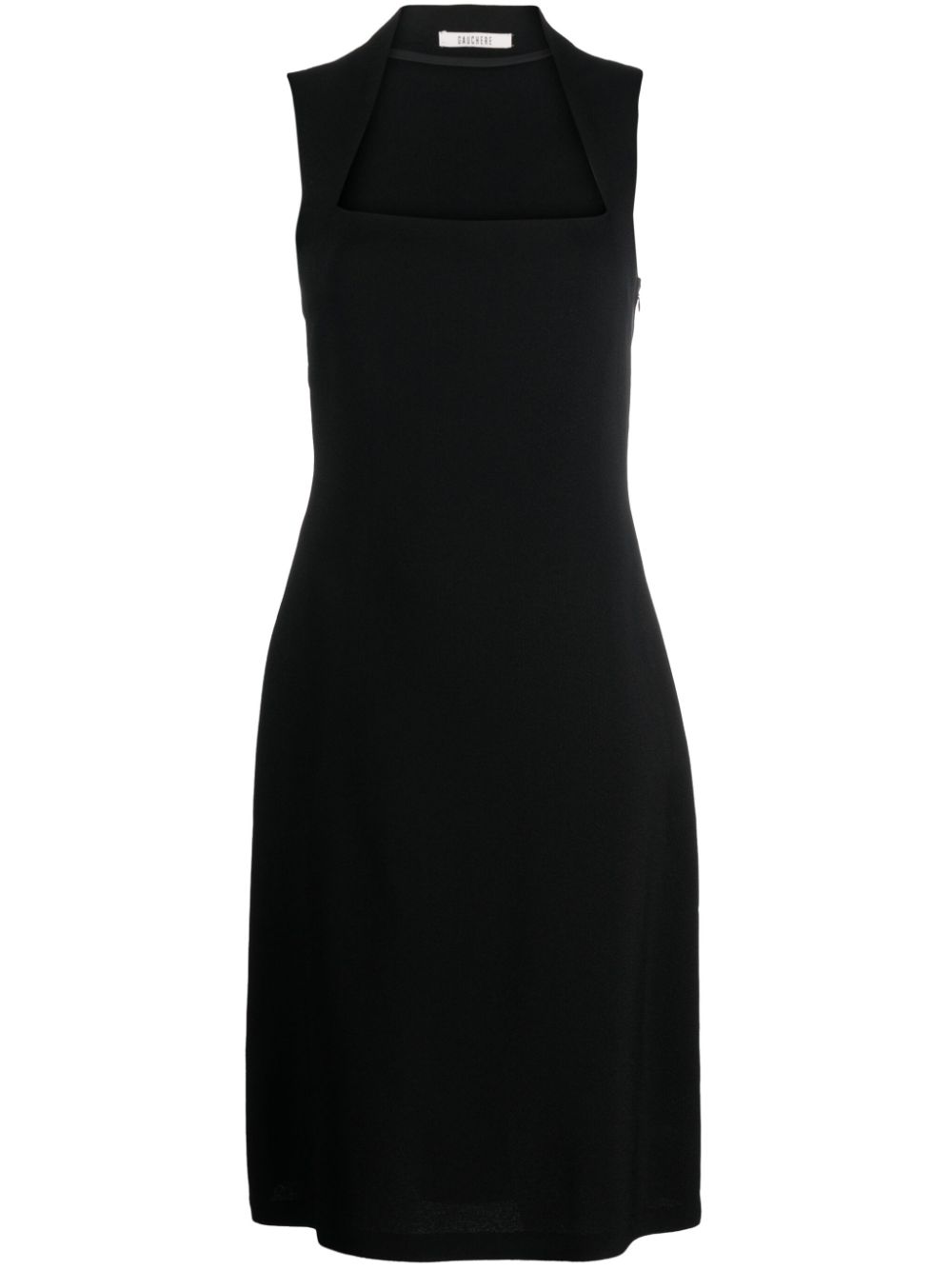 Gauchère square-neck sleeveless dress