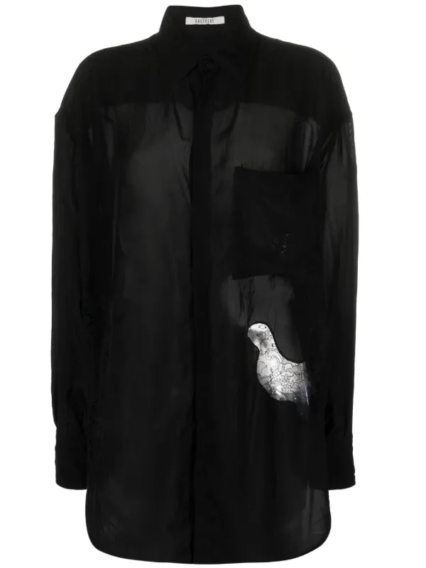 Gauchère フローラルレースディテール シャツ | ブラック | FARFETCH JP