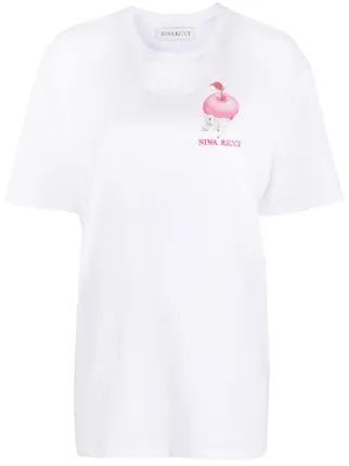 美品【NINA RICCI】ニナリッチ　ビッグロゴＴシャツ イタリア製　白　S ニナリッチTシャツ | 【セレクトショップ】Bongre O! Bongre