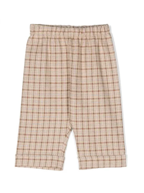 Il Gufo check-pattern cotton trousers