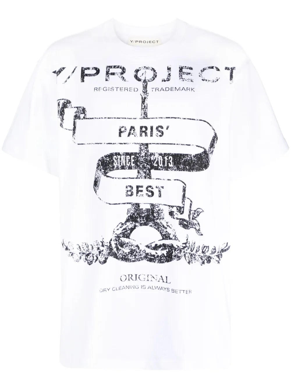 Shop Y/project Paris' Best Organic-cotton T-shirt In White